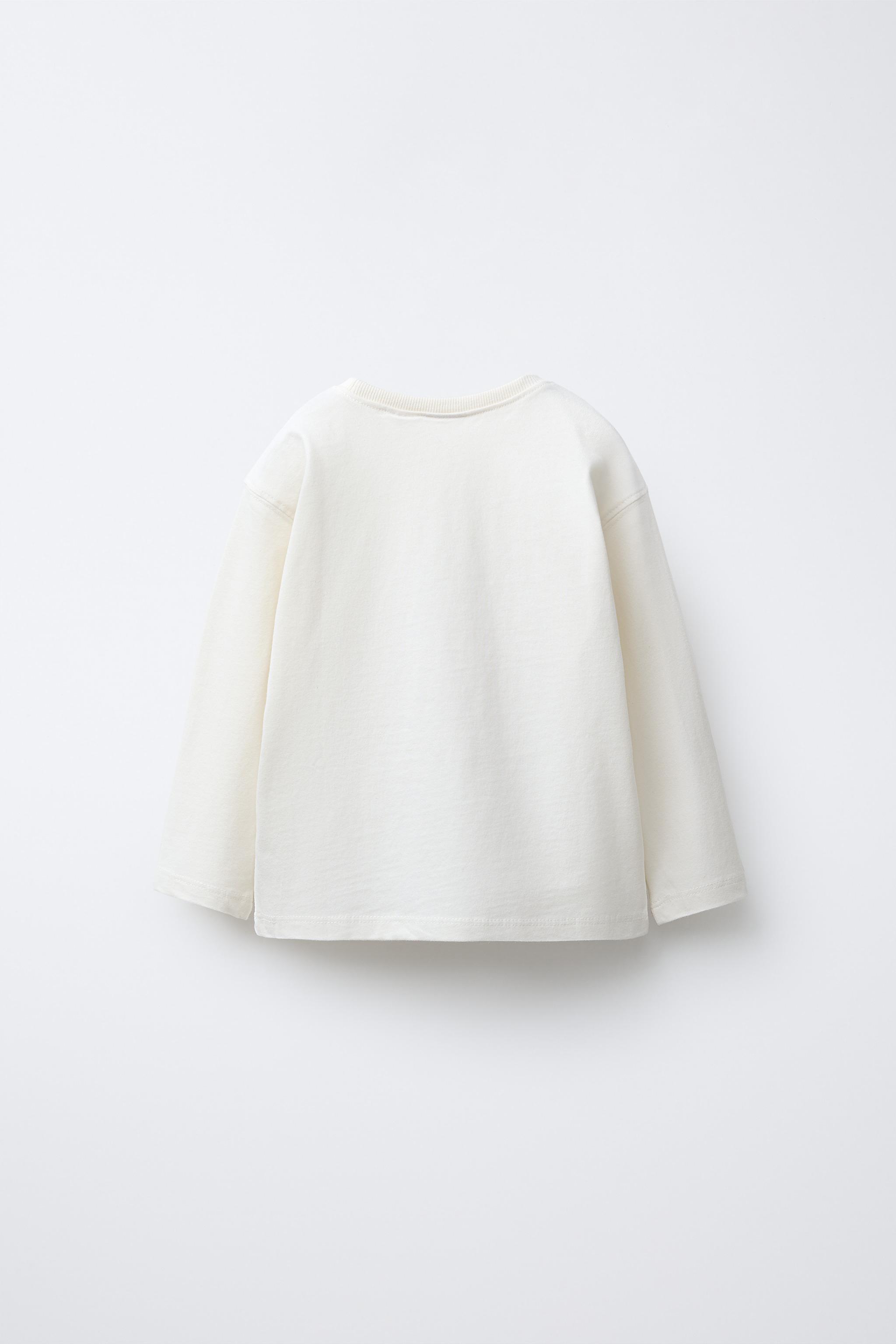 WATERCOLOR PRINT T-SHIRT WITH BOW